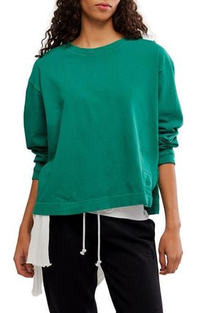 Free People FP Movement Hustle Layer Knit Top in Green Glow at Nordstrom, Size X-Large
