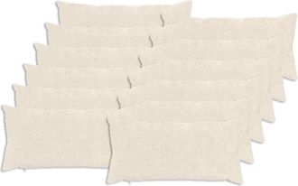 vidaXL Funda De Almohada 12 Uds. Heerlen Blanco 40 X 80 Cm Vidaxl