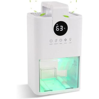 OEM Deshumidificador Port&aacute;til 5 En 1 Con Asa, Temporizador Y Apagado Autom&aacute;tico - Hasta 600 M&sup2;, Iluminaci&oacute;n Led De 7 Colores, Nivel De Burbuja Integrado