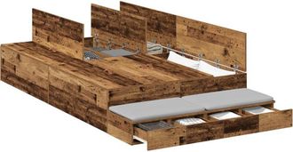 vidaXL Vidaxl - Cama Con Almacenamiento Madera Vieja 226.5 X 120 X 31.5 Cm