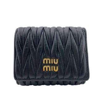 Miu Miu Black Leather Wallet (Tri-Fold) (Pre-Owned)