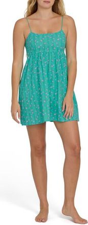 Billabong Island Heat Cover-Up Minidress in Green Tropics at Nordstrom, Size X-Large