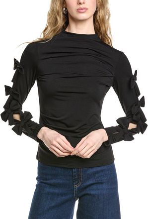 Gracia Bow Sleeve Mock Neck Top