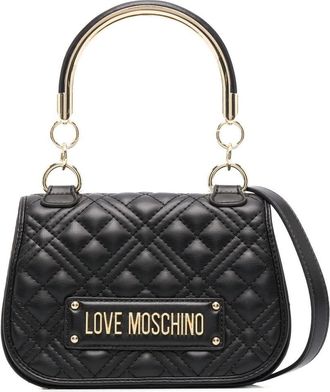 Love Moschino diamond-quilted mini bag - women - Polyurethane - OS - Black