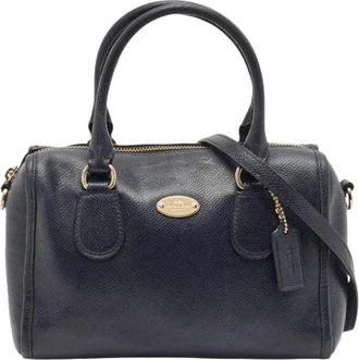 Coach Pre-owned Satchel - Dames - Vintage Handtas - Blauw - ONE Size - Leer - Vintage
