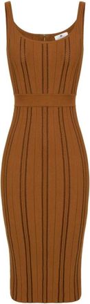 Elisabetta Franchi Kleedjes, Dames, Bruin, 2Xl, Origami Jurk