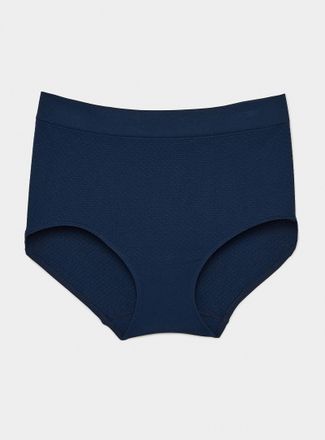 Miiyu Womens Textured high-waist Hipster Panties Nylon