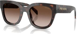 Prada Prc 04S Zonnebril - Dames - Zonnebrillen - Bruin - 52 MM - Accessoires