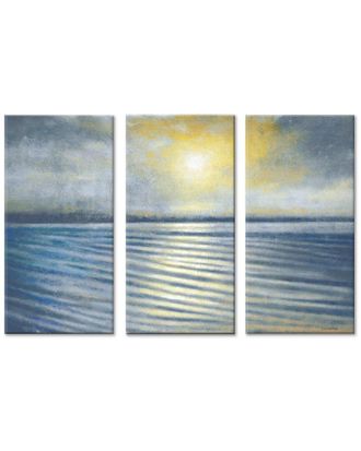 Ready2HangArt Ripples 3 Piece Wrapped Canvas Wall Art Set