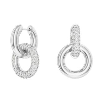 Swarovski Kristallen Oorbellen voor elke gelegenheid - Dames - Oorbellen - Grijs - ONE Size - Accessoires