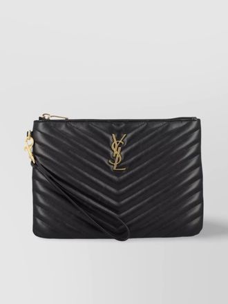 Saint Laurent cassandre leather clutch bag