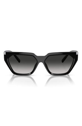 Tiffany & Co. 56mm Irregular Sunglasses in Black Grey at Nordstrom