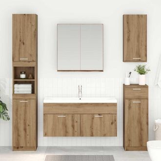 vidaXL Vidaxl Armadio Sottolavello Rovere Artigianale Legno Ingegnerizzato
