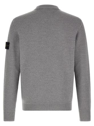 Stone Island Virgin Wool Crew Neck Sweater - Gray
