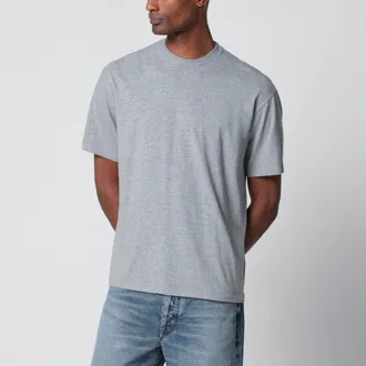 Auralee T-shirt girocollo in cotone grigio