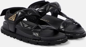 Prada Fussbett quilted leather sandals