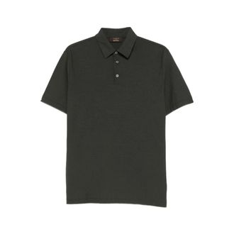 Zanone Polo Shirts, male, Green, Size: 4XL Icecotton Polo Shirt