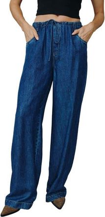 Bella Dahl Drawstring Waist Jeans in Deep Blue Rinse at Nordstrom, Size X-Small