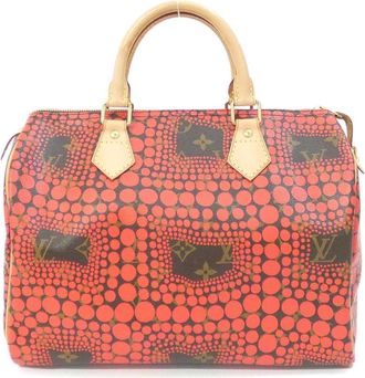 Louis Vuitton Marron Monogram Rouge Monogram Coated Canvas Boston Bag (Pre-Owned)