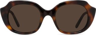Loewe Slim 50mm Geometric Sunglasses in Dark Havana /Brown at Nordstrom
