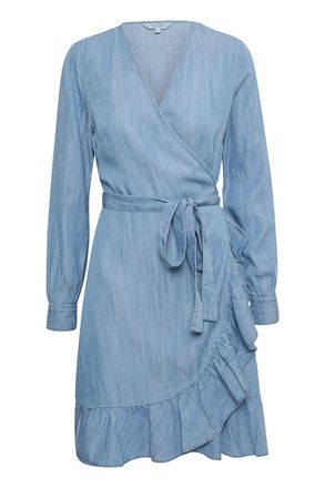 Part Two Womens Sol Casual Dress, Medium Blue Denim, 10