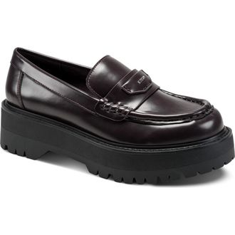 DKNY Belisa Platform Lug Loafer in Brown at Nordstrom, Size 7.5