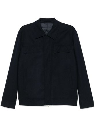 Lardini Vilten shirtjack - Blauw
