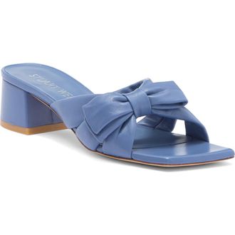 Stuart Weitzman Sofia Bow Sandal in Blue Steel at Nordstrom Rack, Size 7