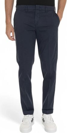 Fay Stijlvolle Broek - Heren - Chinos - Blauw - W35 - Katoen - Broeken