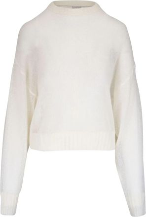 Brunello Cucinelli Mohair And Wool Sweater With Monili