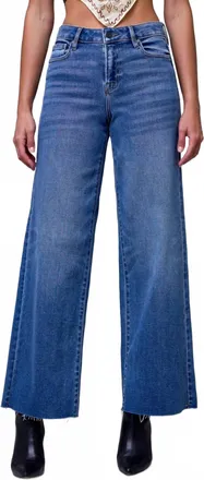 Hidden Jeans High Rise Full Length Wide Leg Jeans In Dark Wash