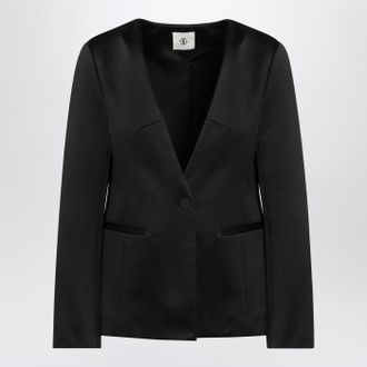 The Garment Black Single Breasted Cotton Blend Jacket