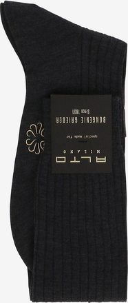 Alto Milano Lange Strümpfe aus gerippter Wolle