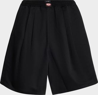 Willy Chavarria Mens Waistband-Label Oversized Shorts