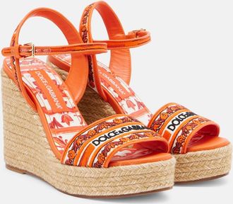 Dolce & Gabbana Floral embroidered espadrille wedges