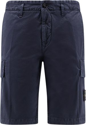 Stone Island Organic Cotton Stretch Shorts-Uomo