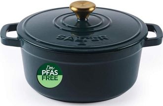 Salter Cacerola De Hierro Fundido Poco Profunda Salter Bw14433gr Chester De 2 Litros (20 Cm), Color Verde