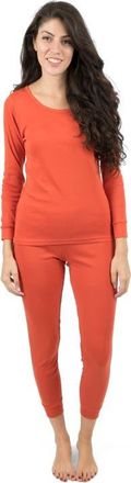 Leveret Womens Cotton Solid Matching Family Pajamas in Orange at Nordstrom, Size X-Large