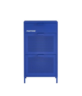 Pantone Mueble zapatero azul el&eacute;ctrico metal 55cm