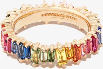 Suzanne Kalan 18K Yellow Gold Bold Sapphire Eternity Ring - Womens - Diamond/Sapphire/18kt Yellow Gold