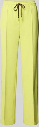 Marc Cain Straight Fit Jogginghose mit Tunnelzug in Neon Gelb, Größe 38