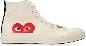 Comme Des Gar&ccedil;ons Mens Chuck 70 High-Top Sneakers Cream Cotton; Rubber Trainers