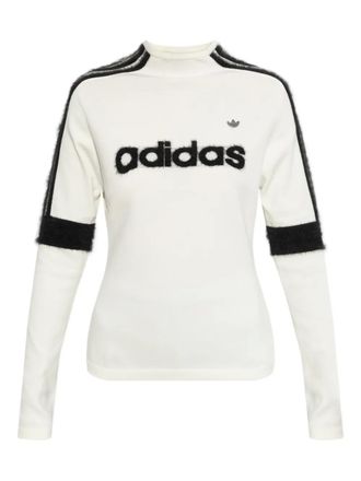 adidas T-shirt met logodetail - Wit