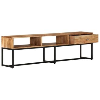 Berkfield Home TV Cabinet 160x30x45 cm Solid Wood Acacia in Brown | Size: 160 x 30 x 45 cm