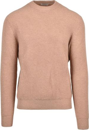 Ballantyne Ribbed Wool Sweater - Beige