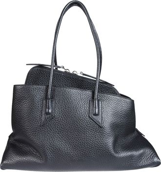 The Attico La Passeggiata Medium Textured Leather Top Handle Bag