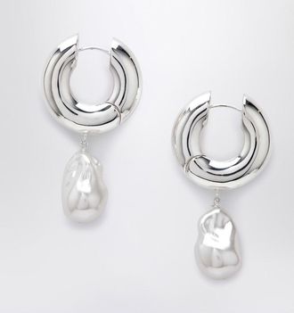 Éliou Pearl Silver Earrings