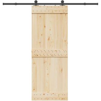 vidaXL Vidaxl - Kit De Herrajes Para Puertas Correderas Acero Negro 213,5 Cm