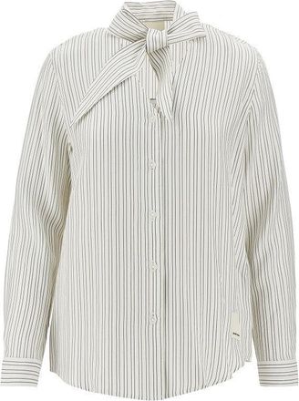 Emporio Armani Striped shirt with scarf collar Woman S
