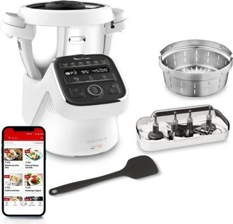 Moulinex Robot De Cocina Multifunci&oacute;n 3l 1550w Blanco/gris - Hf80db10 - Moulinex
